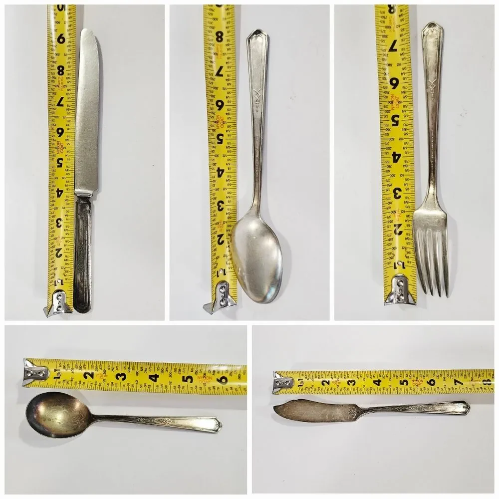 Antique Tudor Plate Oneida Mary Stuart Silver Plate Flatware Set 6 Service 20 Pc